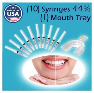 Teeth Whitening Gel 44% Syringes Tooth Bleaching Dental Whitener 10pcs - Picture 1 of 2
