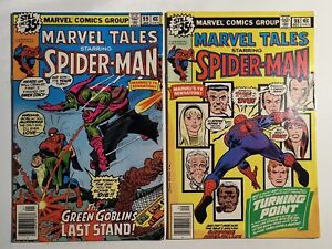 Marvel Tales 98-4.0 grade, 99-6.0 grade Amazing Spiderman reprints 121, 122 lot