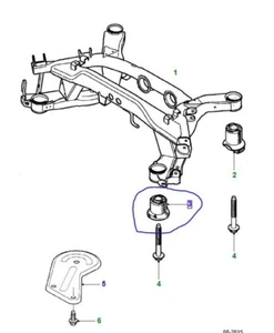 ORIGINAL JAGUAR S TYPE HILFSRAHMEN HINTEN VORNE BUCHSE C2C25611 - Bild 1 von 1