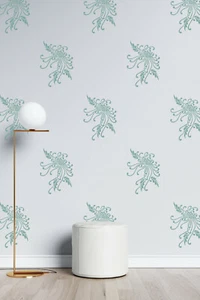 Chrysanthemum STENCIL Flower Paint Wall Furniture Cards Reusable Craft Art FL168 - Picture 1 of 18