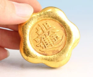 Fortuna cinese ottone oro fortunato lingotti oro non oro ricchi sempre più ricchi regalo - Foto 1 di 5