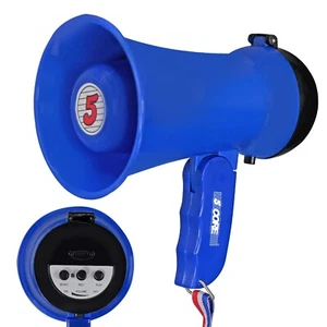 5Core Megaphone Bullhorn Speaker 15W Battery Power Bull Horn Siren 400 YardRange - Picture 1 of 12