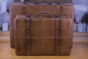 MCM Leather style Decor Display Travel Cases - Picture 1 of 5