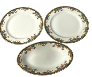Vintage Haviland Limoges Small Oval Bowl & 2 Dessert/Salad Plates France - Picture 1 of 6