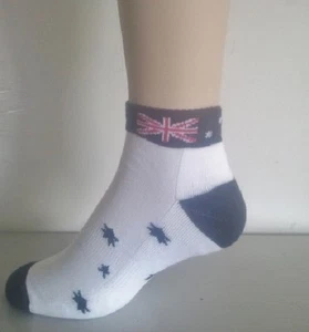 NEW COTTON SPORT ANKLE SOCK AUS FLAG QUALITY AUS MADE SOUVENIR - One Size - Picture 1 of 1