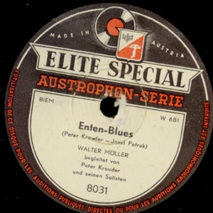 WALTER MÜLLER Enten-Blues / Wenn es in Wien am Graben...   Schellackplatte S4835 - Bild 1 von 2