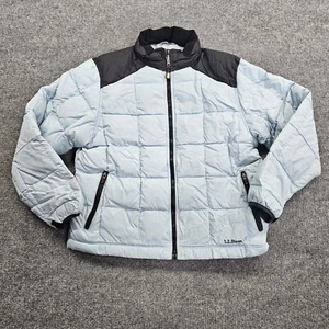 L.L. Bean Goose Daunenjacke Damen L Blau Full Zip Langarm Outdoor Outfitter - Bild 1 von 20