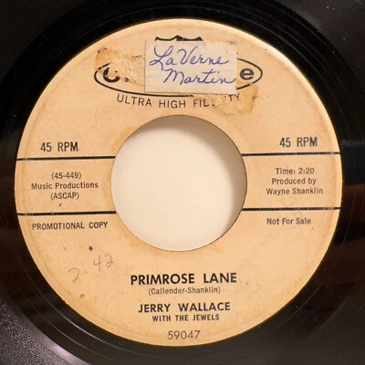Pop PROMO 45 JERRY WALLACE Primrose Lane By Your Side Challenge 59047 VG HEAR - Image 1 of 2