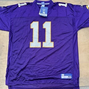 Deadstock NOS Minnesota Vikings Y2K DAUNTE CULPEPPER #11 Jersey 2XL VTG Purple - Picture 1 of 10