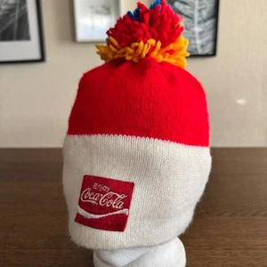 De colección 1980 Juegos Olímpicos de Invierno Lake Placid Gorro Medias Sombrero Gorra COCA COLA - Imagen 1 de 5