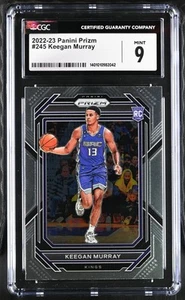 2022-23 Panini Prizm Keegan Murray #245 Basketball CGC 9 - Picture 1 of 2