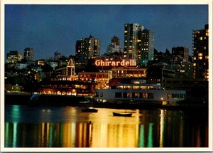 GHIRARDELLI SQUARE night view SAN FRANCISCO, California CA 4x6 Postcard - Picture 1 of 2