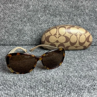 Gafas de sol Coach Spotty Tortoise solo con marcos de estuche Foto 1 de 4