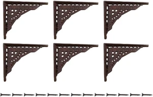 6 Antique Style Shelf Brace Wall Bracket Cast Iron Brackets Small 4 - Picture 1 of 12