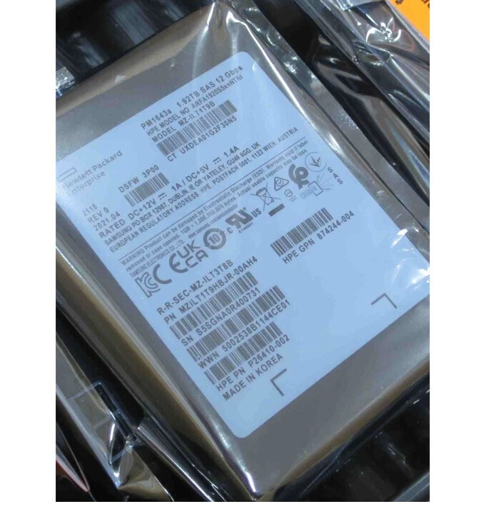SAMSUNG PM1643a 1.92TB HPE SSD SAS 12G/s MZ-ILT1T9B ARFA1920S5xnNTRI MZILT1T9HB - Bild 1 von 1