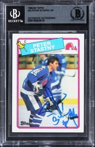 Nordiques Peter Stastny Authentic Signed 1988 Topps #22 Card BAS Slabbed - Picture 1 of 2