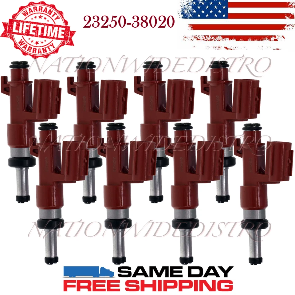 8x Injetores de Combustível Denso OEM para 07-09 LEXUS GS460 LS460 LS600H 4.6L 23250-38020 - Imagem 1 de 4