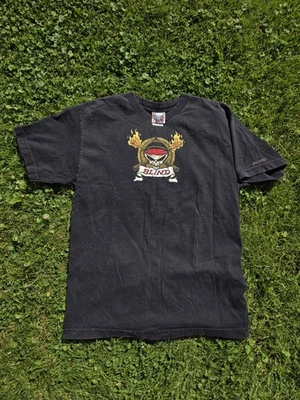 Camisa De Colección Y2K Patinetas Ciegas Pirata Segador Calavera Llamas Patín Talla Med Negra Foto 1 de 4