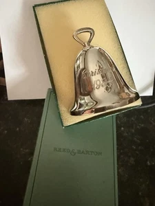Reed And Barton 1984 Vintage Silber Weihnachtsglocke mit Box. - Bild 1 von 6