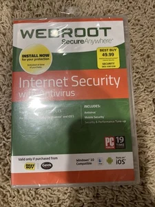 WEBROOT Secure Anywhere Internet Security, 3 Devices Antivirus Mobile PC Mac - Picture 1 of 3