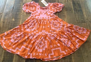 Dot Dot Smile size 3/4 girls pink two tone aztec Tier dress new - Picture 1 of 4