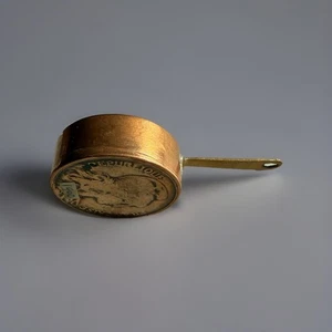 Antique Dollhouse Miniature Copper Coin Pot, French 10 Centimes C1900 - Picture 1 of 5