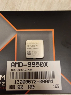 AMD Ryzen™ 9 9950X, AM5, Zen 5, 16 Core, 32 Thread, 4.3GHz, 5.7GHz Turbo, 64MB  - Image 1 of 3