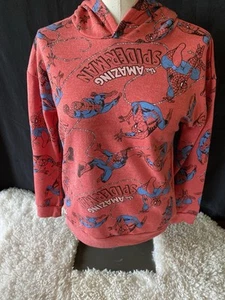 MARVEL SPIDER-MAN Hooded sweatshirt Sz 14 Super Cute - Picture 1 of 7