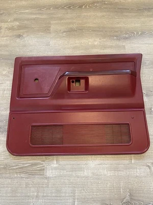 81-93 Dodge Ram Truck Ramcharger OEM Passenger Side Door Panels Manual Red - Image 1 of 4