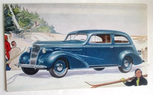 Postal cromada vintage de Chevrolet Coach 1937 - Imagen 1 de 2