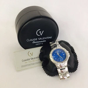 Claude Valentini Oceanmaster Gents quartz watch Silver model CL500 + box EB15JH - Picture 1 of 14