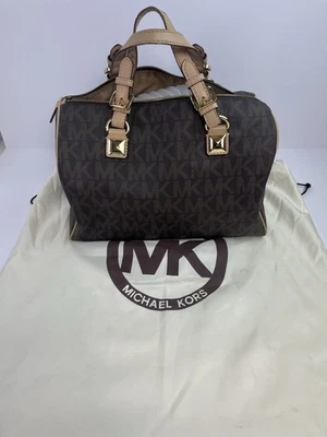 Michael Kors Signature Canvas Alma Speedy Bag w/ Dust Cover Tote Handbag Purse - Image 1 of 4