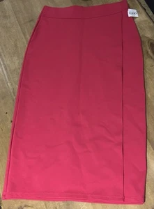 LIZ CLAIBORNE Women Size XS Pink 28" Pull-On Ponte Wrap Skirt NEW - Picture 1 of 4