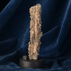 Fulgurite 14,6 cm Lechateliérite  48,35 g impact foudre pierre de foudre - Imagen 1 de 7