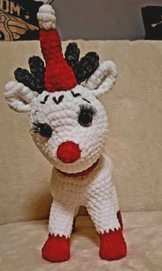 Rentier,Handarbeit, 30 cm, rote Nase🥰, zuckersüß, Lieferung Mitte November - Bild 1 von 3
