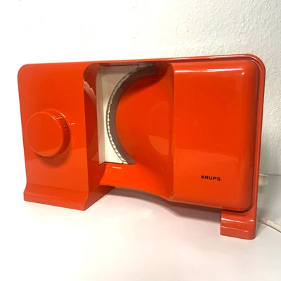 KRUPS Brotschneidemaschine Brotschneider Orange Typ 375 70er Jahre Vintage Kult  - Bild 1 von 4