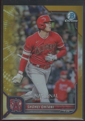 2022 National Bowman Chrome Shohei Ohtani #NSCC-SO Gold Refractor /50 Dodgers - Image 1 of 2