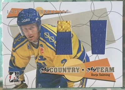BORJE SALMING 2006-07 In The Game-Used International Ice My Country My Team GOLD - Image 1 of 2