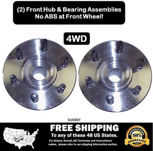 2 New Wheel Hub and Bearing Assemblies Front Pair with 1 Year Warranty 515007 - Foto 1 di 2