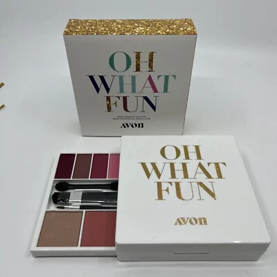 Mega paleta de maquillaje Avon Oh What Fun ojos labios cara sombra de ojos brillo rubor Foto 1 de 4