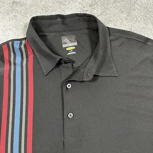 Greg Norman Men's Shirt L Black Red Play Dry Golf Polo Shirt - Picture 1 of 6
