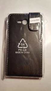 Vertical style PU leather flip phone case to fit Nokia Lumia 820 black - Picture 1 of 6