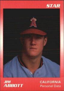 1990 Star Abbott Baseball Card #10 Jim Abbott/Personal Data