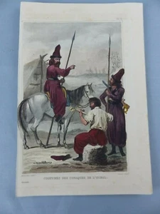 GRAVURE ancienne vers 1850 costumes RUSSIE cosaques de l ' OURAL ,111 - Picture 1 of 1