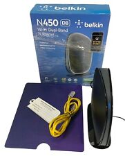 Belkin N450 DB Wireless N Router F9K1105V2 300 Mbps 4 Port w AC Ethernet Cable