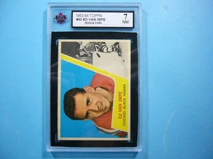 1963/64 TOPPS NHL HOCKEY CARD #30 ED VAN IMPE ROOKIE RC KSA 7 NM SHARP!! 63/64 - Picture 1 of 4