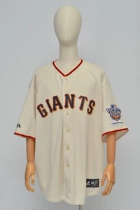 GIANTS Majestic World Series Champions Men's Beige Stevens 28 Jersey Size 3XL - Picture 1 of 15
