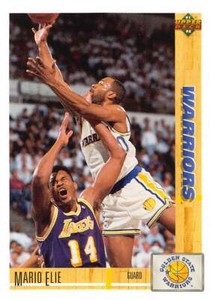 1991-92 Upper Deck #396 Mario Elie RC Rookie Card Golden State Warriors 🔥🏀🔥
