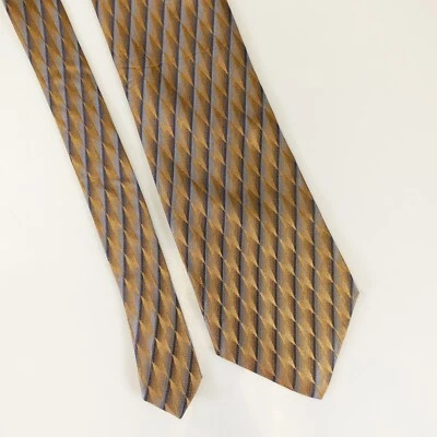 Vestido Traje Cuello Corbata Para Hombres Geo Dorado Jacquard Tejido Seda Art Deco SIENA COLLEZIONE Foto 1 de 4