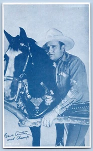 Gene Autry With Champ Cowboy 1940's Western Arcade Card TV Star - Picture 1 of 2